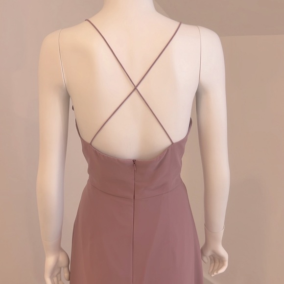 NWT SAMPLE SALE Jenny Packham 1006 Dusty Rose size 10 Chiffon. Pristine. - Picture 5 of 7